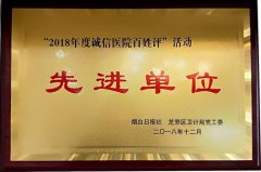 孙周口腔荣获芝罘区“2018年度诚信医院百姓评”